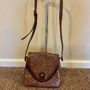 Patricia Nash Floral Brown Crossbody Bag